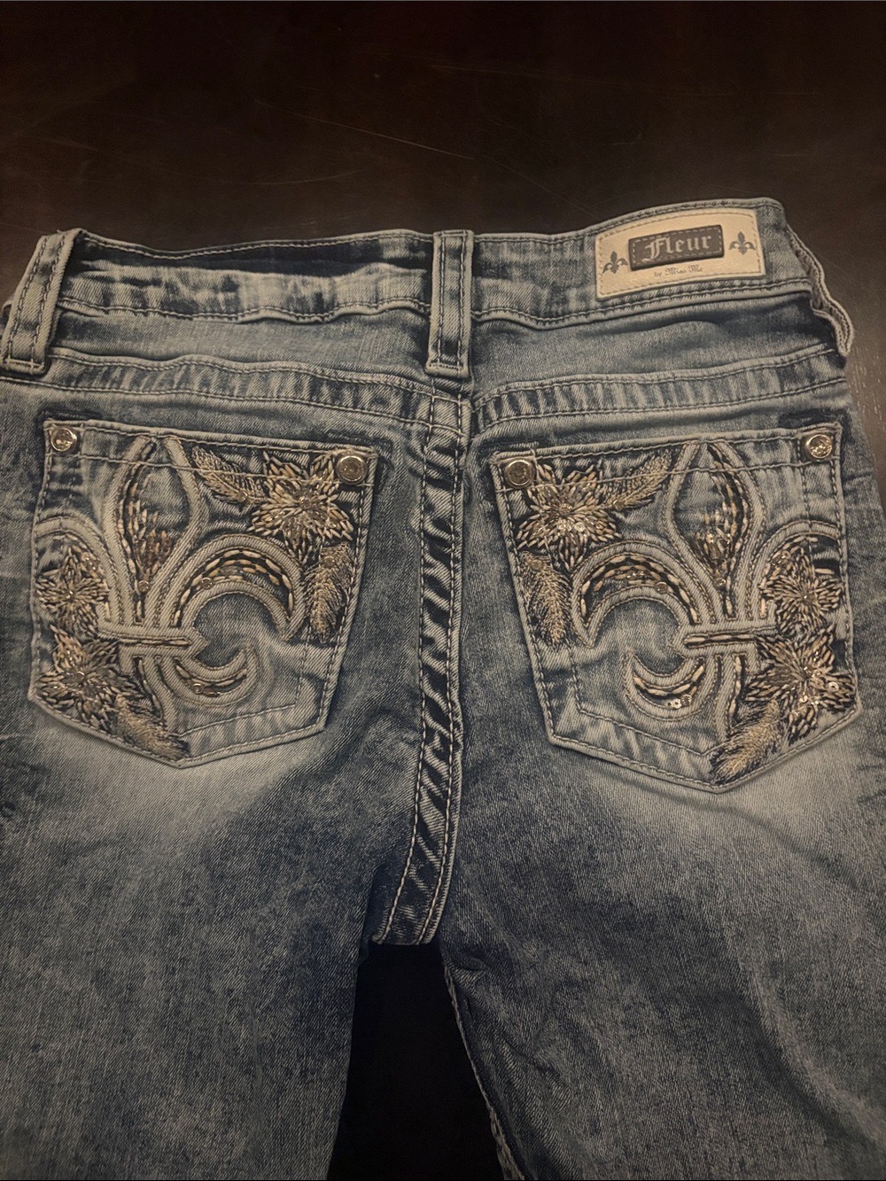 Miss Me Light Blue Faded Flare Jeans